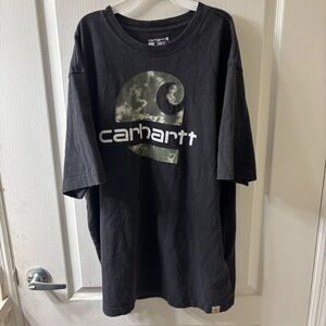 Carhartt Black Printed Logo Tee